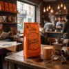 A 450g pack of Ground Agen Coffee for Tasting in a coffee shop