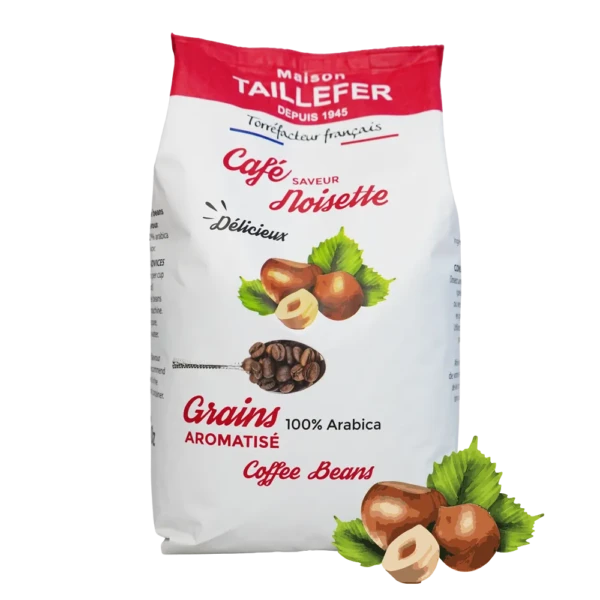 Hazelnut Flavored Coffee Beans 900g Maison Taillefer