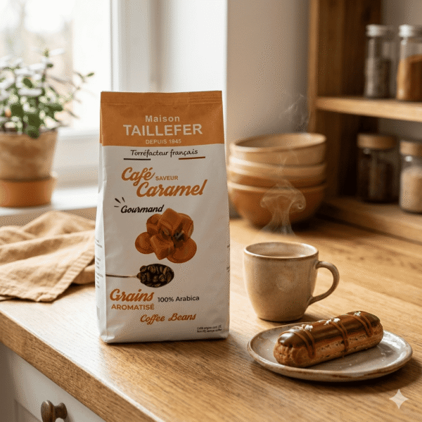 Café Grain Saveur Caramel 900g Maison Taillefer, café aromatisé