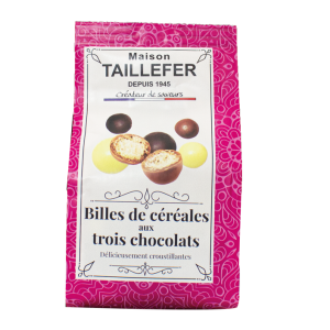 Chocolate-coated cereal balls, 75g bag