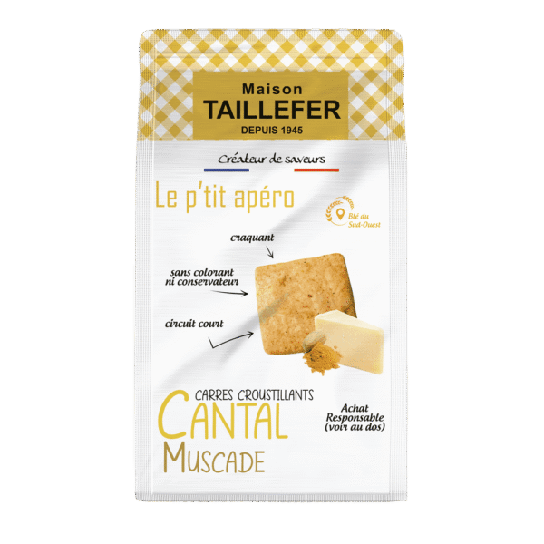 Crackers Apéritif Cantal Muscade 97g Maison Taillefer