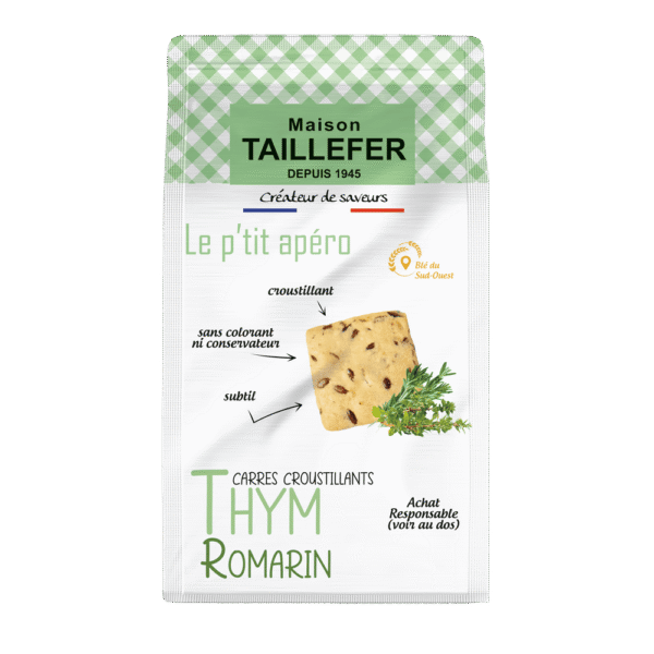 Crackers Apéritif Thym Romarin 97g Maison Taillefer