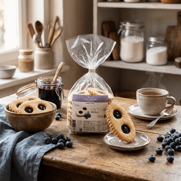 Blueberry Glasses from Maison Taillefer, Shortbread Cookies