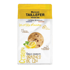Lemon and Flax Seed Shortbread Cookies 97g Maison Taillefer
