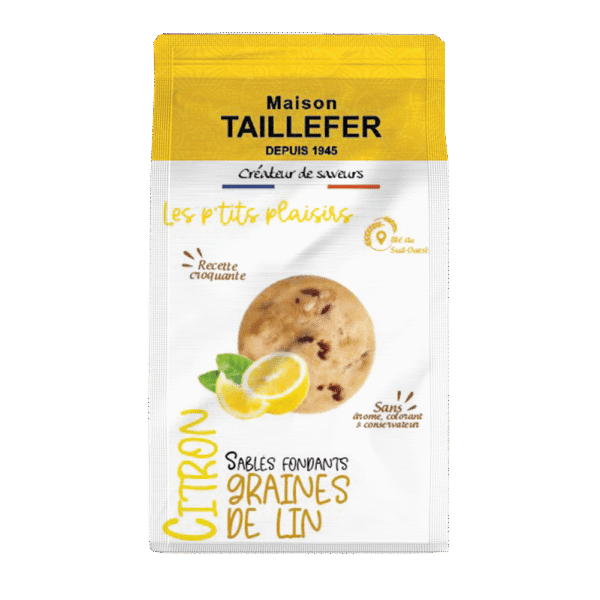 Sablés Citron et Graines de Lin 97g Maison Taillefer