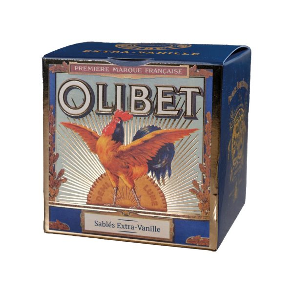 Sablé Demi-Lune Vanille Olibet, biscuits sablés à la vanille en paquet