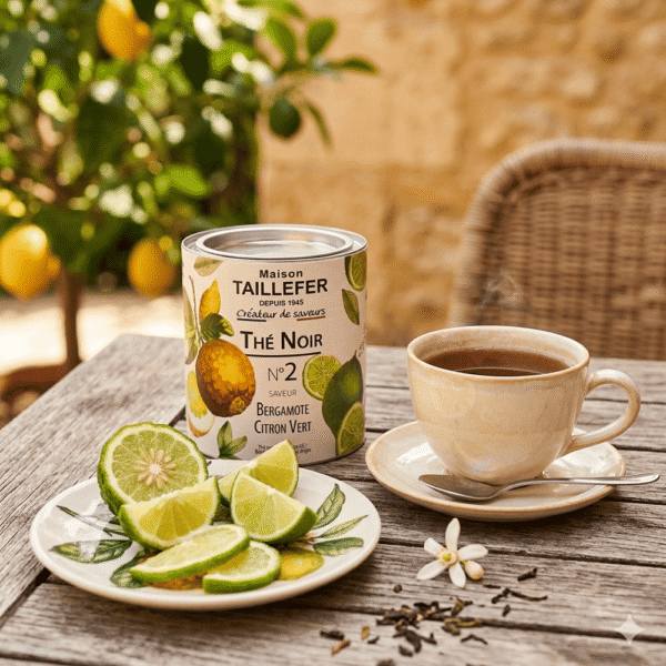 Loose Leaf Black Tea with Bergamot and Lime, 60g, Maison Taillefer, for a refreshing break