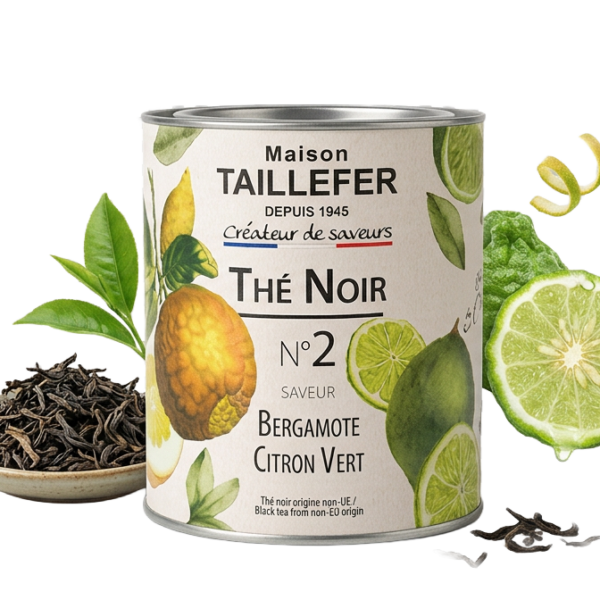 Loose Leaf Black Tea with Bergamot and Lime, 60g, Maison Taillefer