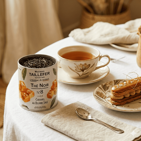 Loose Leaf Black Tea with Salted Caramel from Maison Taillefer, a gourmet infusion