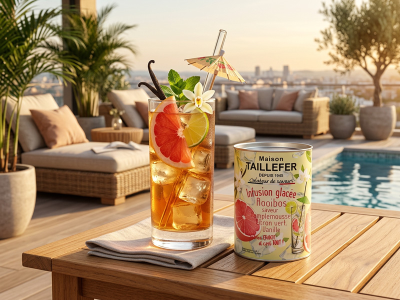 Infusion froide Rooibos, Pamplemousse, Citron vert, Vanille Maison Taillefer