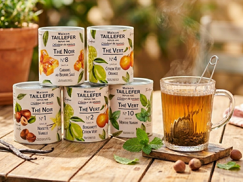 Preparation of loose leaf tea at Maison Taillefer
